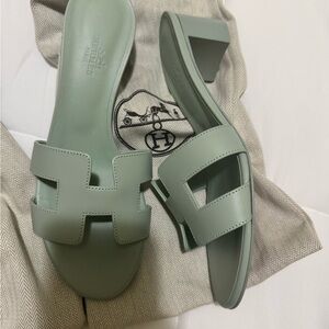 Hermes Green Women's Sandals